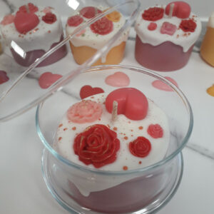 Bougie Amour à la rose