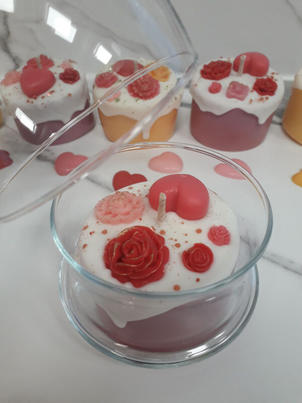 Bougie Amour à la rose